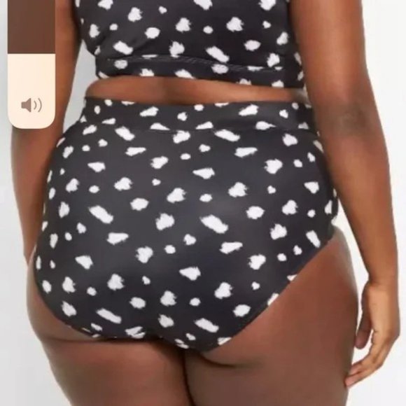 Lane Bryant Cacique Giraffe Dot Swim Brief 24 - Picture 2 of 4